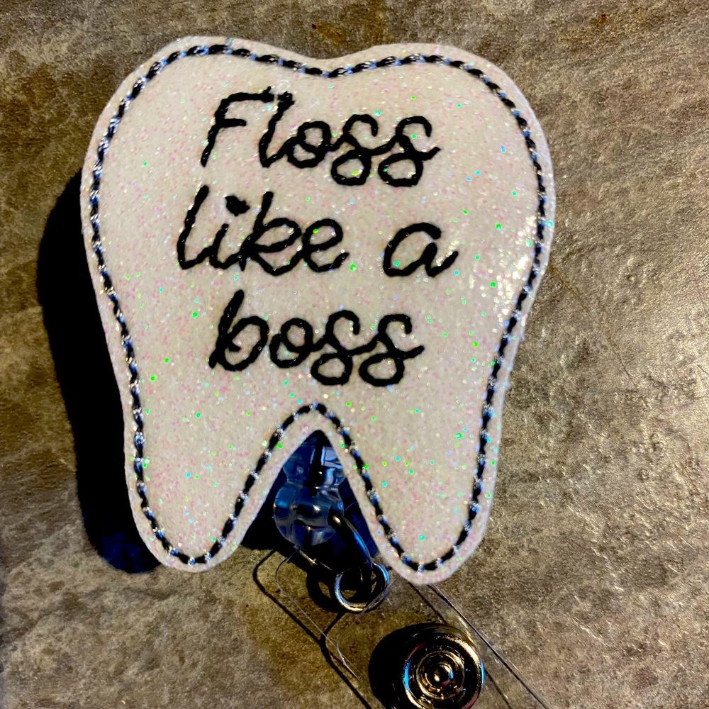 Floss Like A Boss Badge Reel